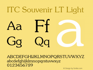 ITC Souvenir LT Light 006.000图片样张