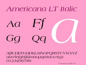 Americana LT Italic 006.000图片样张