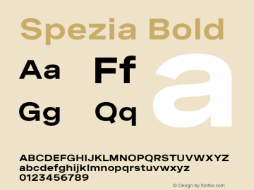 Spezia Extended Bold Version 2.000图片样张