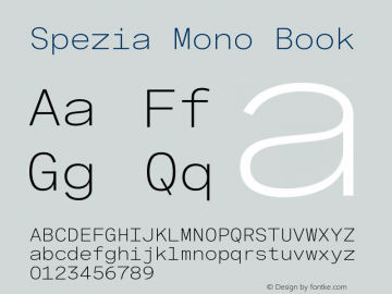 Spezia Mono Book Version 1.000图片样张