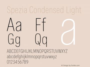 Spezia Condensed Light Version 2.000图片样张