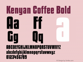 KenyanCoffeeRg-Bold Version 5.001图片样张