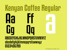 KenyanCoffeeRg-Regular Version 5.001图片样张