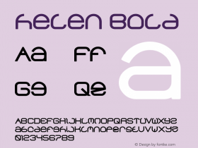 helen Bold Version 1.00;April 23, 2020;FontCreator 11.5.0.2430 64-bit图片样张