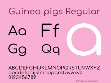 Guinea pigs Regular 图片样张