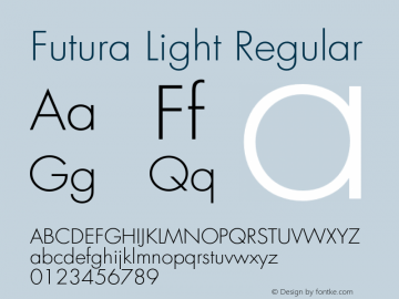 Futura Light Regular 001.000图片样张