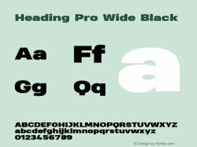 HeadingProWide-Black Version 1.001图片样张