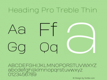 HeadingProTreble-Thin Version 1.001图片样张