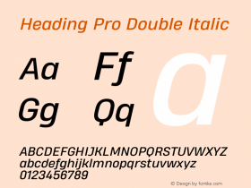 Heading Pro Double Italic Version 1.001图片样张