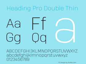 HeadingProDouble-Thin Version 1.001图片样张