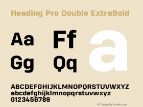 HeadingProDouble-ExtraBold Version 1.001图片样张