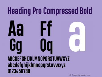 Heading Pro Compressed Bold Version 1.001图片样张