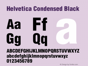 Helvetica Condensed Black 001.000图片样张