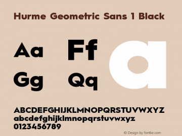 HurmeGeometricSans1-Black Version 1.001图片样张