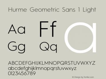 HurmeGeometricSans1-Light Version 1.001图片样张