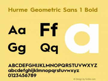 HurmeGeometricSans1-Bold Version 1.001图片样张