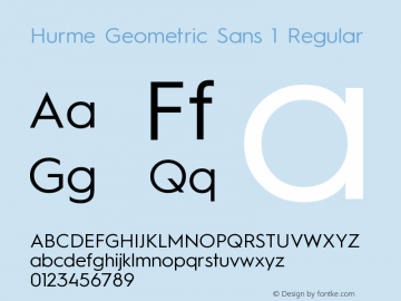 HurmeGeometricSans1-Regular Version 1.001图片样张