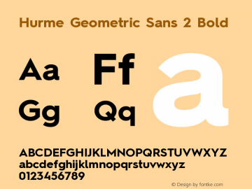 HurmeGeometricSans2-Bold Version 1.001图片样张