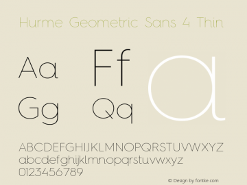 HurmeGeometricSans4-Thin Version 1.001图片样张