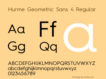 HurmeGeometricSans4-Regular Version 1.001图片样张