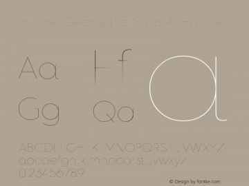 HurmeGeometricSans4-Hairline Version 1.001图片样张