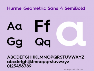 HurmeGeometricSans4-SemiBold Version 1.001图片样张