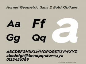 HurmeGeometricSans2-BoldObl Version 1.001图片样张