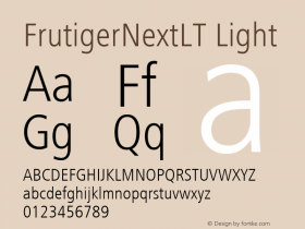 FrutigerNextLT Light Cond Version 001.000图片样张