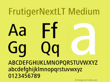 FrutigerNextLT Medium Cond Version 001.000图片样张