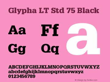 GlyphaLTStd-Black Version 2.035;PS 002.000;hotconv 1.0.51;makeotf.lib2.0.18671图片样张