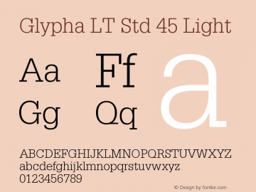 GlyphaLTStd-Light Version 2.035;PS 002.000;hotconv 1.0.51;makeotf.lib2.0.18671图片样张