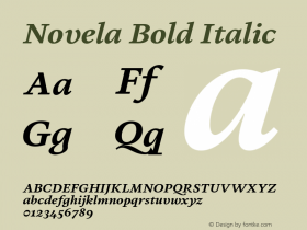 Novela Bold Italic Version 1.000;hotconv 1.0.109;makeotfexe 2.5.65596图片样张