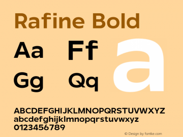 Rafine-Bold 1.0图片样张