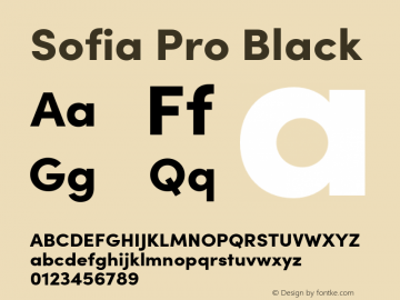 SofiaPro-Black Version 4.0图片样张