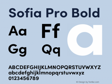 SofiaPro-Bold Version 4.0图片样张
