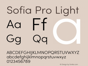 SofiaPro-Light Version 4.0图片样张
