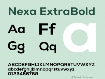 Nexa-ExtraBold Version 2.00图片样张
