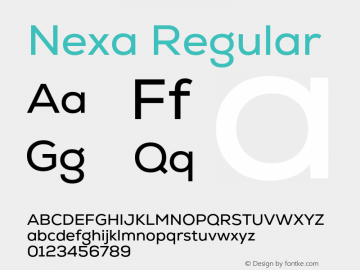 Nexa-Regular Version 2.00图片样张