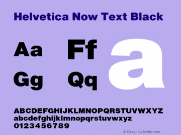 HelveticaNowText-Black Version 1.001, build 8, s3图片样张