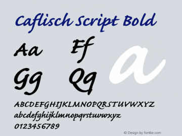 Caflisch Script Bold Version 001.000图片样张