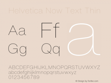 HelveticaNowText-Thin Version 1.001, build 8, s3图片样张