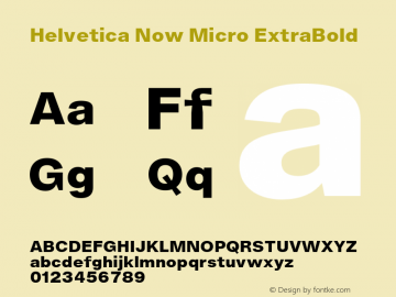 HelveticaNowMicro-ExtraBold Version 1.001, build 8, s3图片样张