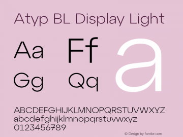AtypBLDisplay-Light Version 1.000;hotconv 1.0.109;makeotfexe 2.5.65596图片样张