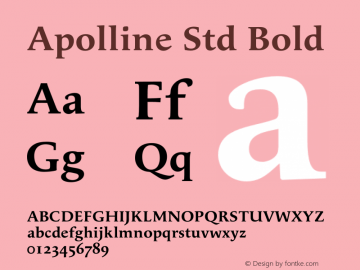 Apolline Std Book Bold Version 1.6图片样张