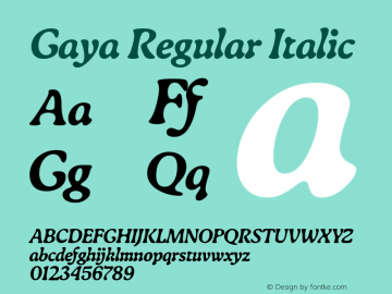 Gaya Italic Version 1.000 | FoM Demo图片样张