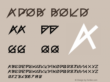 Apob Bold Version 1.002;Fontself Maker 3.5.7图片样张
