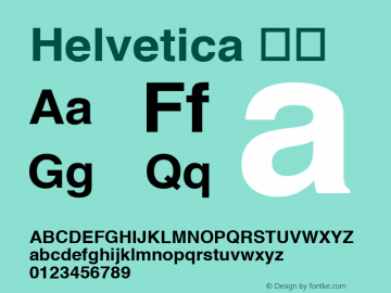 Helvetica 粗体 图片样张