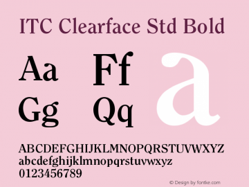 ClearfaceStd-Bold Version 2.031;PS 002.000;hotconv 1.0.50;makeotf.lib2.0.16970图片样张