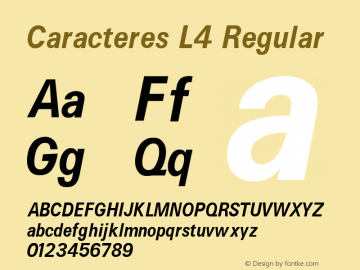 Caracteres L4 Regular Version 1.00 Font Sample