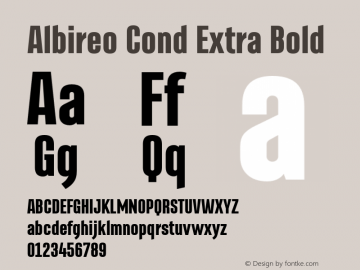 Albireo Cond Extra Bold Version 1.000 | wf-rip DC20191005图片样张